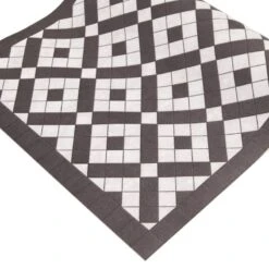 Vinyl Black/White Runner 2x5 -Modern Decor Shop vinyl black white runner 2x5 3