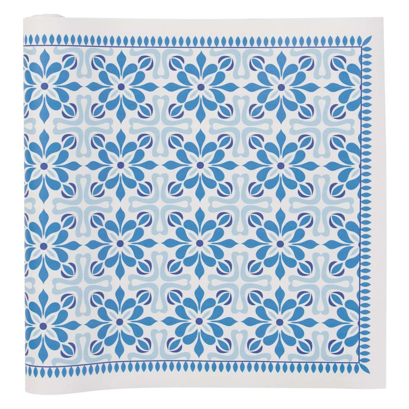 Vinyl Blue/Ivory Runner 2x5 1 Vinyl Blue/Ivory Runner 2x5