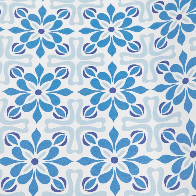 Vinyl Blue/Ivory Runner 2x5 3 Vinyl Blue/Ivory Runner 2x5 - Image 3