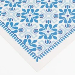 Vinyl Blue/Ivory Runner 2x5 10 Vinyl Blue/Ivory Runner 2x5 -Modern Decor Shop vinyl blue ivory runner 2x5 4
