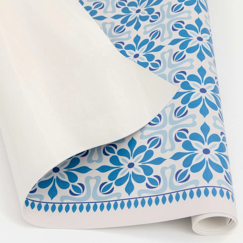 Vinyl Blue/Ivory Runner 2x5 5 Vinyl Blue/Ivory Runner 2x5 - Image 5