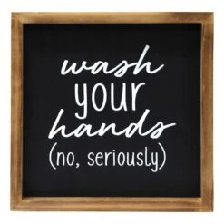 Wash Your Hands Framed Wall Art, 10"