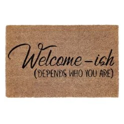 Welcome-Ish Coir Mat, 18x30