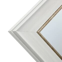 White With Gold Framed Wall Mirror, 24x36 -Modern Decor Shop white with gold framed wall mirror 24x36 3