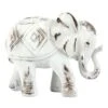 Whitewashed Elephant Figurine, 7"