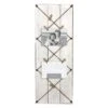 Whitewashed Plank String Collage With Clothespin Photo Clips, 10x25