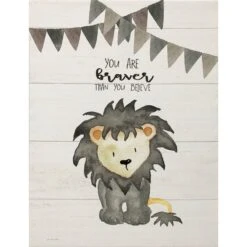 You Are Braver Than You Believe Canvas Wall Art, 16x20